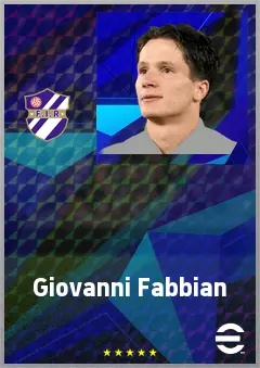 Giovanni Fabbian eFootball 2026 player card, 72 OVR CMF