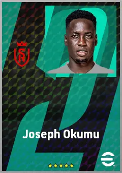 Joseph Okumu eFootball 2026 player card, 72 OVR CB
