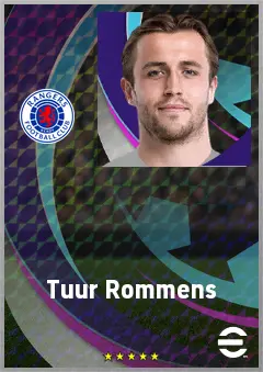 Tuur Rommens eFootball 2026 player card, 69 OVR LB