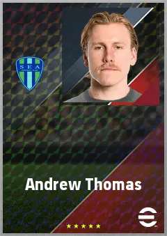 Andrew Thomas eFootball 2026 player card, 72 OVR GK