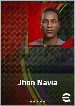 Jhon Navia eFootball 2026 player card, 67 OVR LB