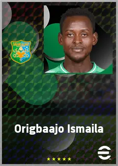 Origbaajo Ismaila eFootball 2026 player card, 66 OVR CF