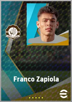 Franco Zapiola eFootball 2026 player card, 73 OVR AMF