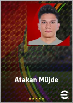 Atakan Müjde eFootball 2026 player card, 63 OVR CMF