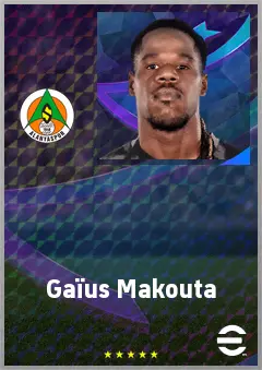 Gaïus Makouta eFootball 2026 player card, 71 OVR CMF