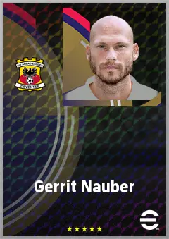Gerrit Nauber eFootball 2026 player card, 71 OVR CB