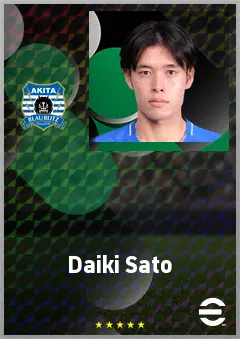Sato Daiki eFootball 2026 player card, 67 OVR LMF