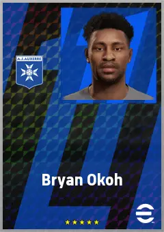 Bryan Okoh eFootball 2026 player card, 71 OVR CB