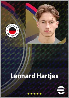 Lennard Hartjes eFootball 2026 player card, 68 OVR DMF
