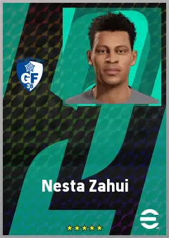 Nesta Zahui eFootball 2026 player card, 65 OVR RWF