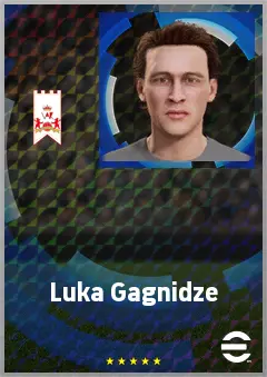 Luka Gagnidze eFootball 2026 player card, 67 OVR CMF
