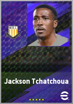 Jackson Tchatchoua eFootball 2026 player card, 73 OVR RMF