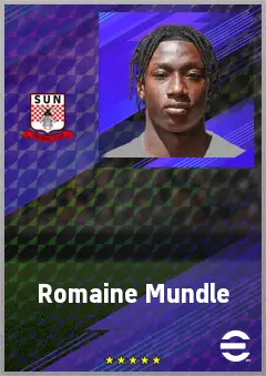 Romaine Mundle eFootball 2026 player card, 71 OVR LWF
