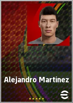 Alejandro Martínez eFootball 2026 player card, 73 OVR LMF