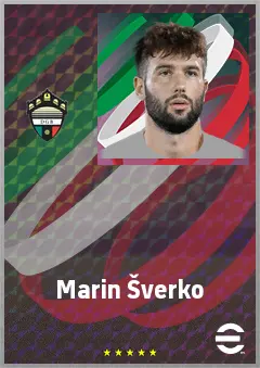 Marin Šverko eFootball 2026 player card, 71 OVR CB