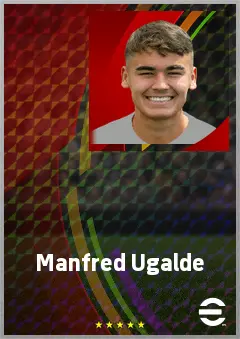 Manfred Ugalde eFootball 2026 player card, 72 OVR CF