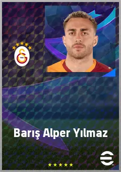 Barış Alper Yılmaz eFootball 2026 player card, 76 OVR LWF