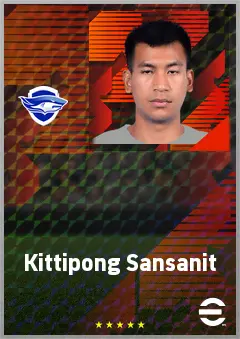 Kittipong Sansanit eFootball 2026 player card, 64 OVR LB