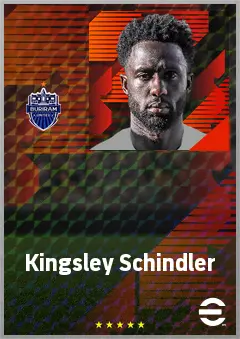 Kingsley Schindler eFootball 2026 player card, 68 OVR RWF