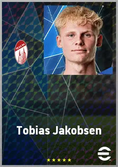 Tobias Jakobsen eFootball 2026 player card, 62 OVR GK