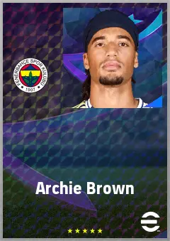 Archie Brown eFootball 2026 player card, 73 OVR LB