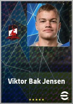 Viktor Bak Jensen eFootball 2026 player card, 71 OVR LB