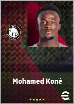 Mohamed Koné eFootball 2026 player card, 70 OVR GK