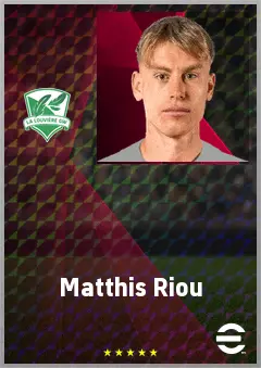 Matthis Riou eFootball 2026 player card, 66 OVR CB