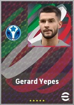 Gerard Yepes eFootball 2026 player card, 70 OVR DMF