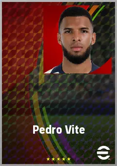 Pedro Vite eFootball 2026 player card, 72 OVR CMF