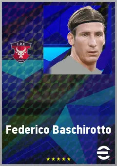 Federico Baschirotto eFootball 2026 player card, 72 OVR CB