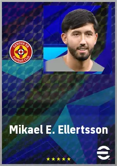 Mikael E. Ellertsson eFootball 2026 player card, 70 OVR CMF