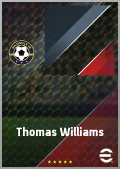 Thomas Williams eFootball 2026 player card, 67 OVR CB