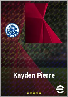 Kayden Pierre eFootball 2026 player card, 70 OVR RB