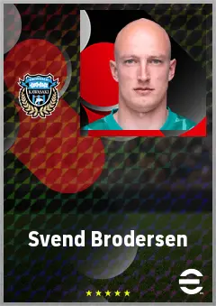 Svend Brodersen eFootball 2026 player card, 71 OVR GK