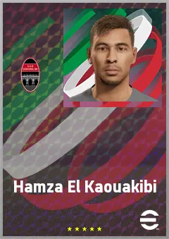 Hamza El Kaouakibi eFootball 2026 player card, 68 OVR RB