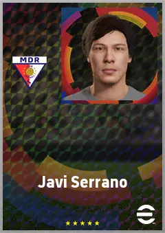 Javi Serrano eFootball 2026 player card, 68 OVR DMF