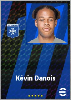 Kévin Danois eFootball 2026 player card, 73 OVR CMF