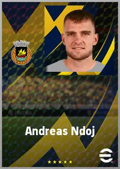 Andreas Ndoj eFootball 2026 player card, 69 OVR CB