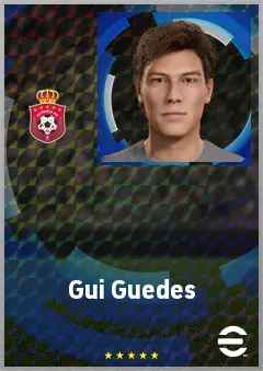 Gui Guedes eFootball 2026 player card, 68 OVR CMF