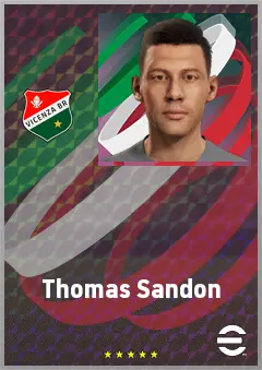 Thomas Sandon eFootball 2026 player card, 69 OVR CB