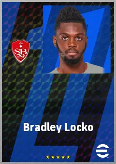 Bradley Locko eFootball 2026 player card, 73 OVR LB