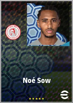 Noé Sow eFootball 2026 player card, 68 OVR CB