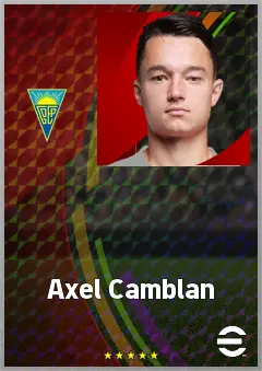 Axel Camblan eFootball 2026 player card, 67 OVR RWF