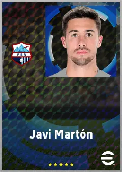 Javi Martón eFootball 2026 player card, 69 OVR CF