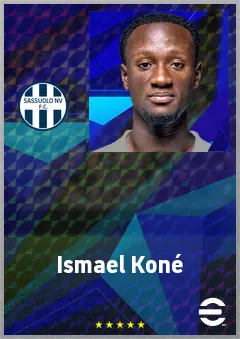 Ismael Koné eFootball 2026 player card, 72 OVR CMF