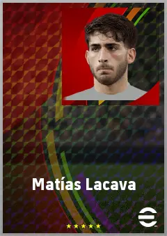 Matías Lacava eFootball 2026 player card, 69 OVR LWF