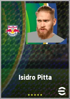 Isidro Pitta eFootball 2026 player card, 74 OVR CF