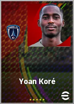 Yoan Koré eFootball 2026 player card, 65 OVR RB