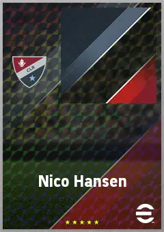 Nico Hansen eFootball 2026 player card, 71 OVR GK